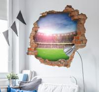 Muursticker voetbal stadion