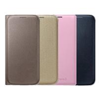 Samsung Flip Wallet beschermhoes (geschikt voor Galaxy S7 edge) goud