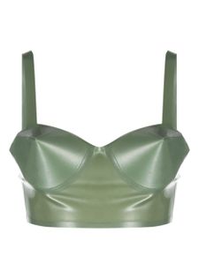 Maison Margiela soutien-gorge en latex à balconnets - Vert