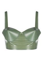 Maison Margiela soutien-gorge en latex à balconnets - Vert - thumbnail