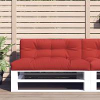 Palletkussen 120x40x12 cm stof rood - thumbnail