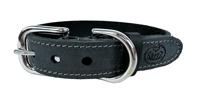 Sazzz halsband voor hond nomad vintage leer antraciet 42-50x3 cm