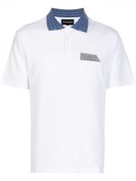 Emporio Armani polo à patch logo - Blanc