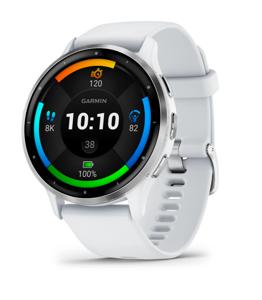 Garmin Venu 3 3,56 cm (1.4") AMOLED Digitaal 454 x 454 Pixels Touchscreen Zilver, Wit Wifi GPS