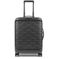 Piquadro PQ-BIZ Ultra Slim USB Cabin Expandable Spinner 55 Front Pocket Black