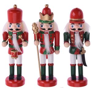 3x Kerstboomversiering notenkraker poppen/soldaten ornamenten 12 cm   -