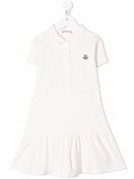 Moncler Enfant robe-polo à patch logo - Blanc - thumbnail