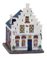 Dickensville kersthuisje schoenmaker Franeker 13 x 15 cm porselein