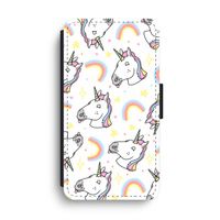 Rainbow Unicorn: iPhone XS Max Flip Hoesje