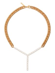 Y/Project collier en chaine serti de perles - Or