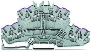 WAGO 2002-2408 Doorgangsklem 2-etages 5.20 mm Spanveer Toewijzing: L Grijs 1 stuk(s)