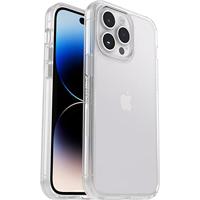 OtterBox Symmetry Clear Case voor iPhone 14 Pro Max, Schokbestendig, Valbestendig, Dunne beschermende hoes, 3x getest volgens militaire standaard, Antimicrobieel, Transparant