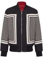 Balmain veste bomber réversible à motif monogrammé - Noir