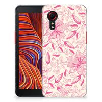 Samsung Galaxy Xcover 5 TPU Case Pink Flowers - thumbnail