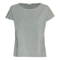 Streepjesshirt, grijs/jade-gemêleerd 36/38