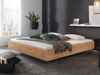 Bed IXANA 180x200 cm artisan eik zonder hoofdeinde met matras zonder lattenbodem