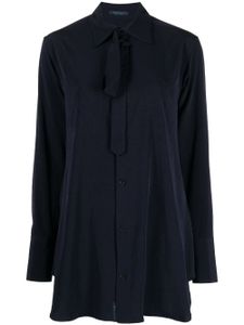 Yohji Yamamoto blouse à détail de laçage - Bleu