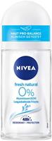 NIVEA Fresh Natural Roll-on Deodorant (50 ml), deodorant zonder aluminium (ACH) met subtiele frisse geur, deodorant met 48 uur bescherming verzorgt de huid