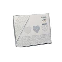 Gamberritos laken set grijs hartjes 3-delig groot