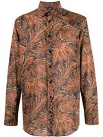 ETRO chemise en coton à fleurs - Noir