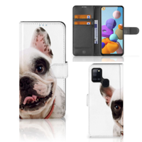 Samsung Galaxy A21s Telefoonhoesje met Pasjes Franse Bulldog