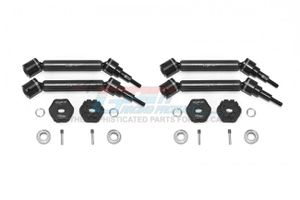 Hardened Steel Adjustable Drive Shaft + Hex Adapter (+2mm), Black - Traxxas Maxx