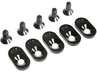 Losi - Engine Mount Insert and Screws 20.5T Black (5): 5ive-T 2.0 (fits 62T spur) (LOS252104) - thumbnail