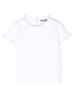 Il Gufo t-shirt à bord volanté - Blanc