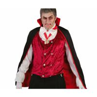 Vampier/Dracula cape - zwart/rood - 90 cm - polyester - voor volwassenen - Halloween