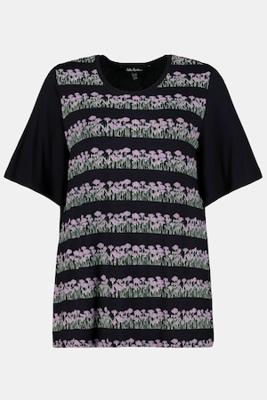 Ulla Popken Shirt, classic, ronde hals, klokmouwen - Grote Maten Ulla Popken Shirt, classic, ronde hals, klokmouwen - Grote Maten