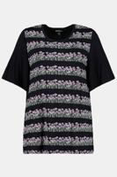 Ulla Popken Shirt, classic, ronde hals, klokmouwen - Grote Maten