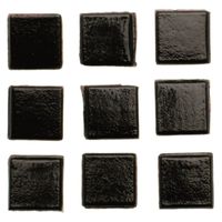 280x stuks vierkante mozaiek steentjes zwart 1 x 1 cm