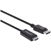 Manhattan 153218 DisplayPort-kabel DisplayPort / HDMI Adapterkabel DisplayPort-stekker, HDMI-A-stekker 3.00 m Zwart - thumbnail