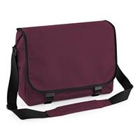 BagBase Kruis Lichaam Gewatteerd Strap Messenger - Unisex schoolwerk schoudertas - Burgundy