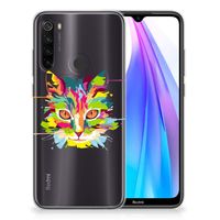 Xiaomi Redmi Note 8T Telefoonhoesje met Naam Cat Color - thumbnail