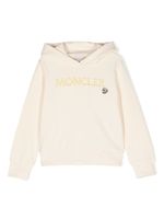 Moncler Enfant hoodie en coton à logo brodé - Tons neutres