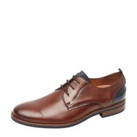 Van Lier Sabinus nubuck veterschoenen cognac