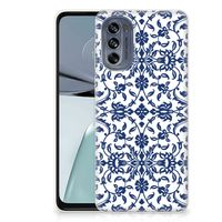 Motorola Moto G62 5G TPU Case Flower Blue - thumbnail