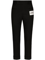 Dolce & Gabbana pantalon court à patch logo - Noir