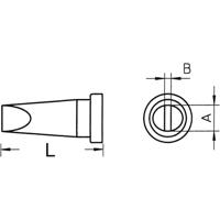 Weller LT-B Soldeerpunt Beitelvorm, recht Grootte soldeerpunt 2.4 mm Inhoud: 1 stuk(s) - thumbnail