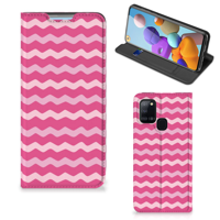 Samsung Galaxy A21s Hoesje met Magneet Waves Pink