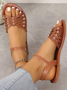 Vacation Summer Plain Slide Sandals