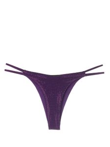 Philipp Plein string à ornements en cristal - Violet