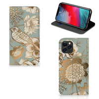 Smart Cover voor Apple iPhone 11 Pro Vintage Bird Flowers