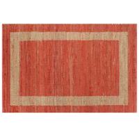 vidaXL Vloerkleed handgemaakt 120x180 cm jute rood