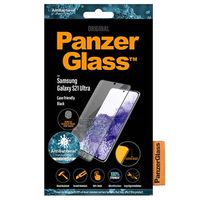 PanzerGlass CF AntiBacterial Samsung Galaxy S21 Ultra 5G Screenprotector - 9H - Zwart - thumbnail