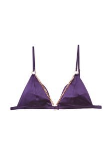 Fleur Du Mal soutien-gorge Chain Luxe à bonnets triangles - Violet