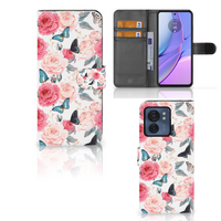 Motorola Edge 40 Hoesje Butterfly Roses - thumbnail