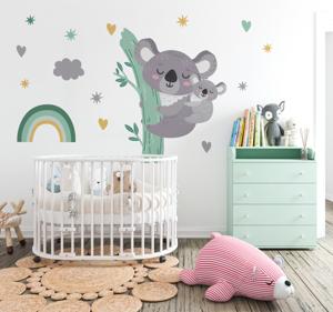 Vrolijke koala's Muursticker kinderkamer