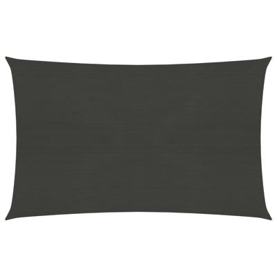 vidaXL Zonnezeil 160 g/m² 3x4 m HDPE antracietkleurig